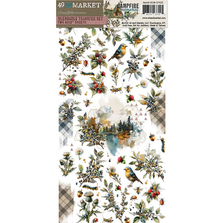 49 & Market Campfire Memories - Blendable Rub On Transfers