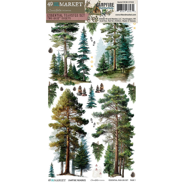 49 & Market Campfire Memories - Essential Rub On Transfers