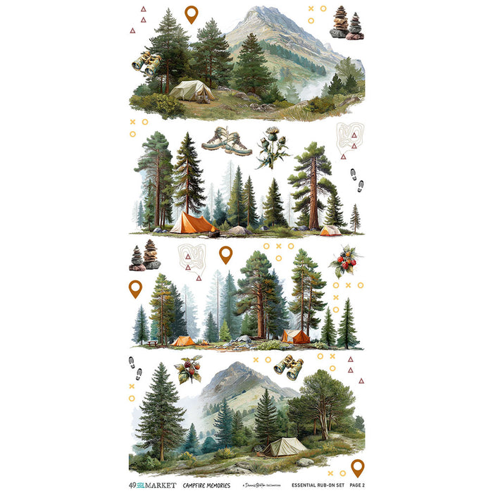49 & Market Campfire Memories - Essential Rub On Transfers