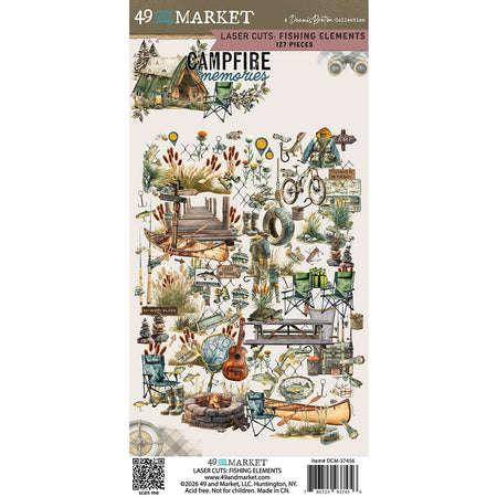 49 & Market Campfire Memories - Laser Cut Fishing Elements