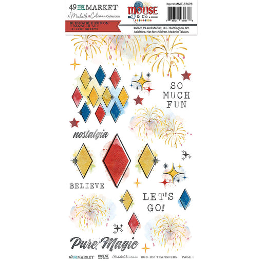 49 & Market Mouse & Co. - Blendable Rub On Transfers