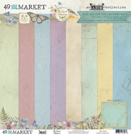 49 & Market The Quiet Observer - 12x12 Solids Collection Pack