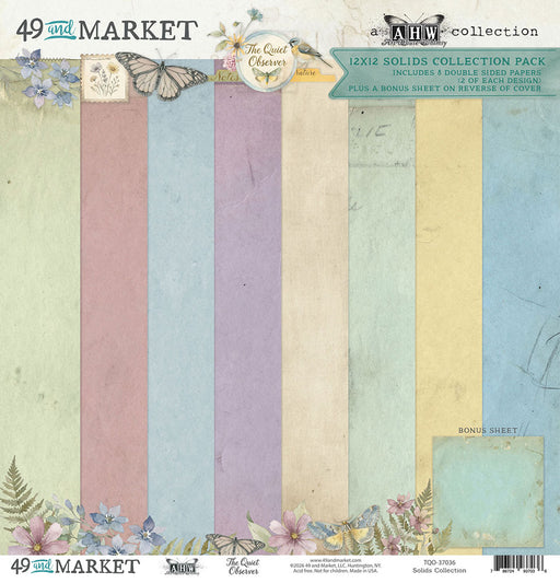 49 & Market The Quiet Observer - 12x12 Solids Collection Pack