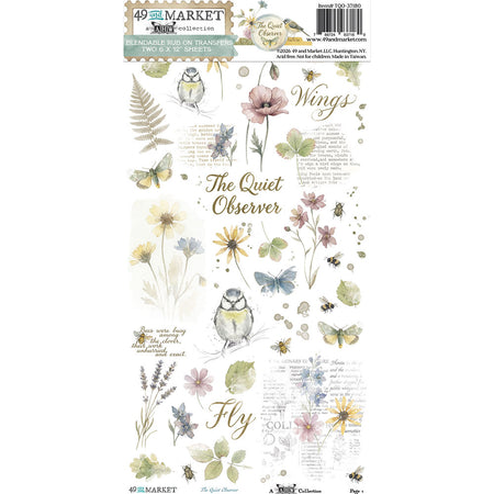 49 & Market The Quiet Observer - Blendable Rub On Transfers