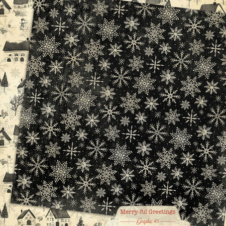 Graphic 45 Merry-Ful Greetings - Winter Snowflakes