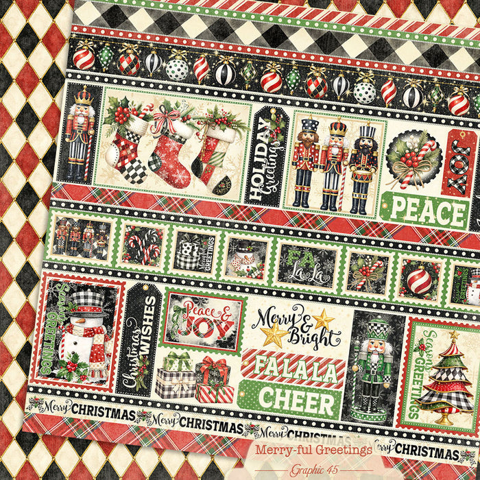 Graphic 45 Merry-Ful Greetings - Borders