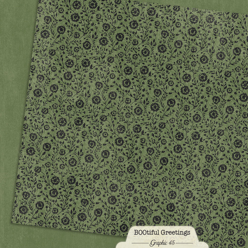 Graphic 45 BOOtiful Greetings - Gothic Green