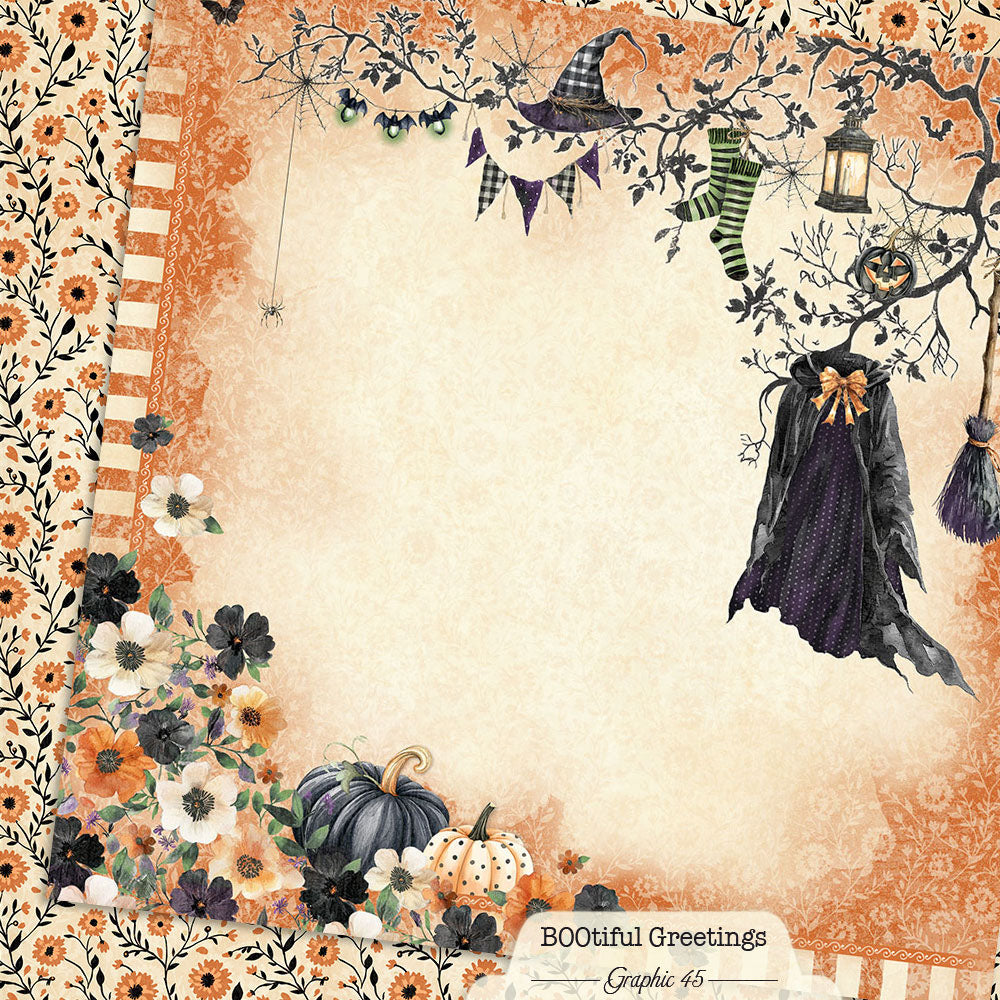 Graphic 45 BOOtiful Greetings - Bewitching Layout