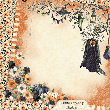 Graphic 45 BOOtiful Greetings - Bewitching Layout