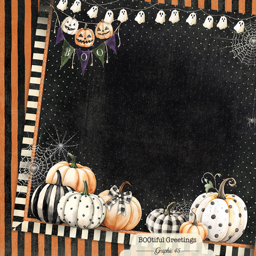 Graphic 45 BOOtiful Greetings - Pumpkin Layout