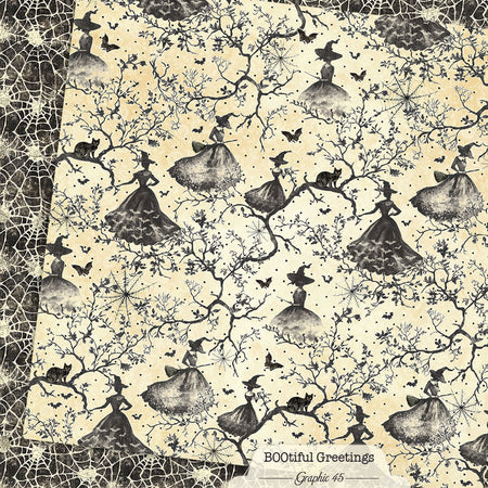 Graphic 45 BOOtiful Greetings - Witchy Spiderwebs
