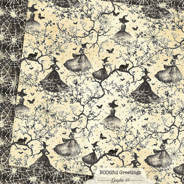 Graphic 45 BOOtiful Greetings - Witchy Spiderwebs