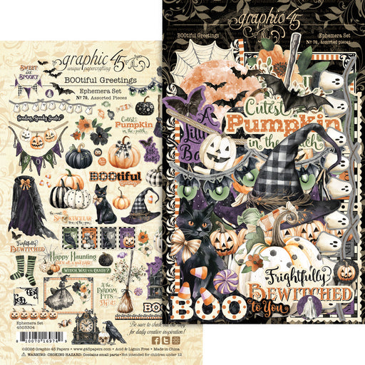 Graphic 45 BOOtiful Greetings - Ephemera Set