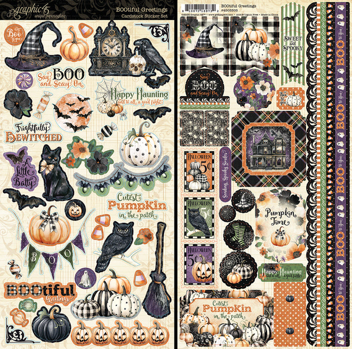 Graphic 45 BOOtiful Greetings - Sticker Set