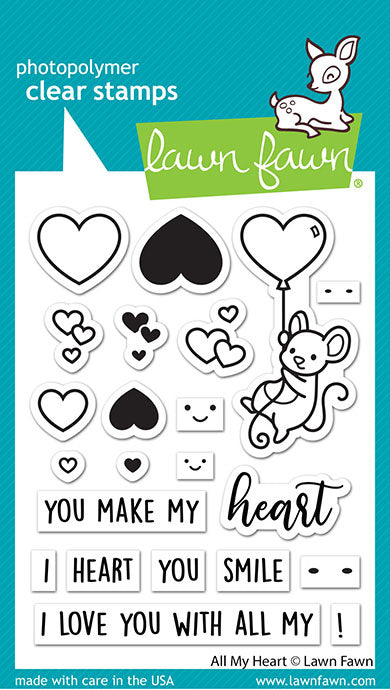 Lawn Fawn Clear Stamps - All My Heart Stamps