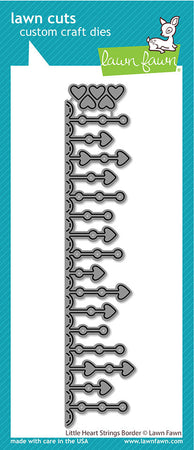 Lawn Fawn Craft Die - Little Heart Strings Border