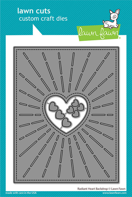 Lawn Fawn Craft Die - Radiant Heart Backdrop