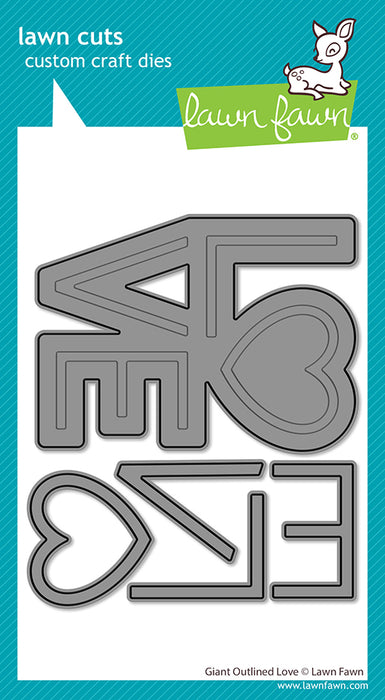 Lawn Fawn Craft Die - Giant Outlined Love