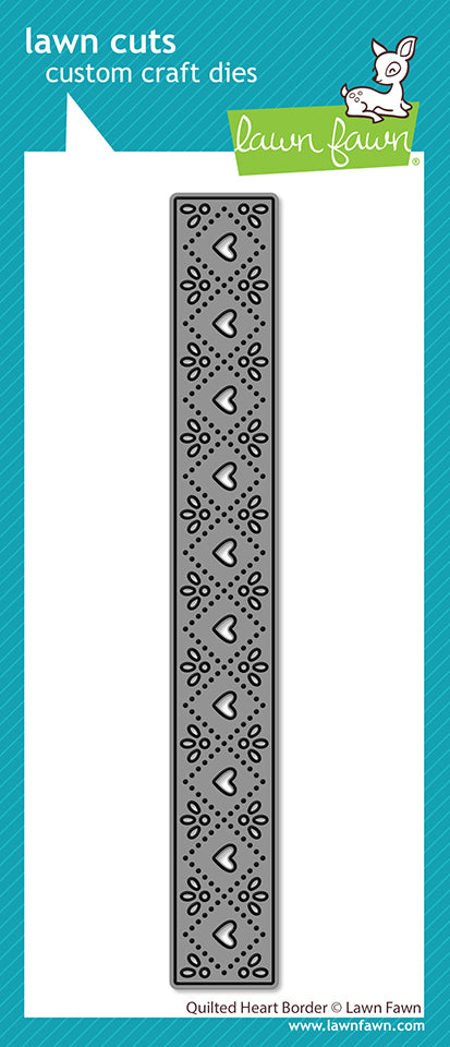 Lawn Fawn Craft Die - Quilted Heart Border Die