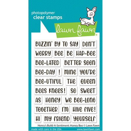 Lawn Fawn Clear Stamps - Henry's Build-A-Sentiment Honey Bee