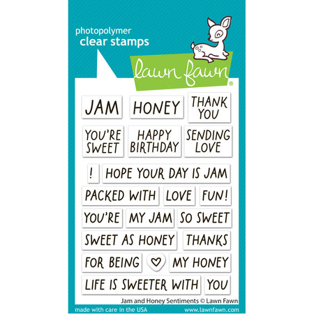 Lawn Fawn Clear Stamps - Jam And Honey Sentiments