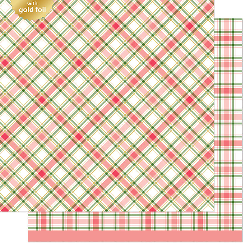 Lawn Fawn Let It Shine Holiday Plaids - Ginger Snap (foiled) — Papermaze