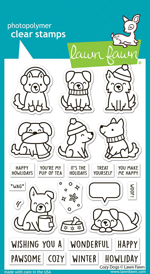 Lawn Fawn Clear Stamps - Cozy Dogs