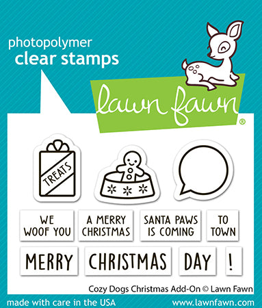 Lawn Fawn Clear Stamps - Cozy Dogs Christmas Add-On
