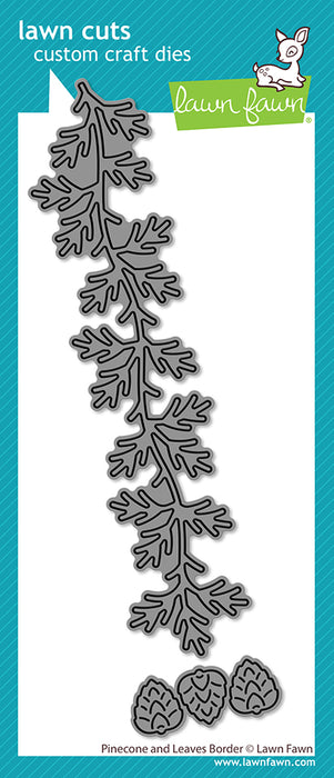 Lawn Fawn Craft Die - Pinecone And Leaves Border