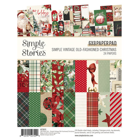 Simple Stories Simple Vintage Old Fashioned Christmas - 6x8 Paper Pad