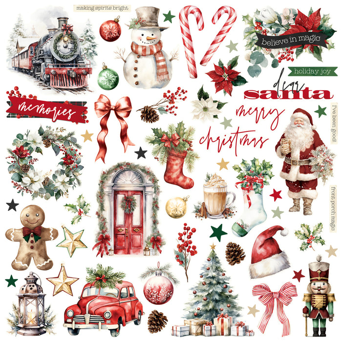 Simple Stories Simple Vintage Old Fashioned Christmas - Chipboard Pieces