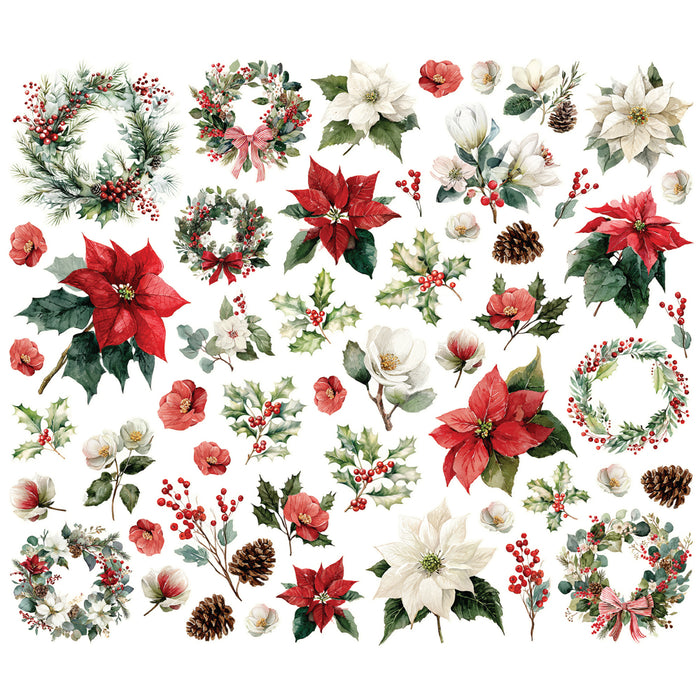 Simple Stories Simple Vintage Old Fashioned Christmas - Floral Bits & Pieces
