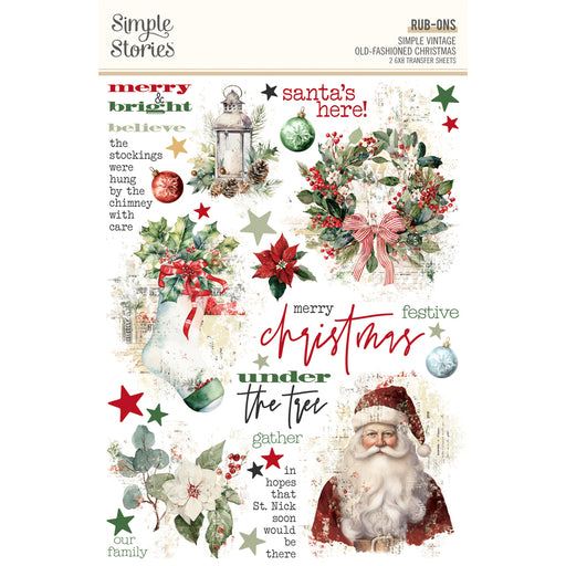 Simple Stories Simple Vintage Old Fashioned Christmas - Rub-Ons