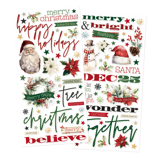 Simple Stories Simple Vintage Old Fashioned Christmas - Foam Stickers