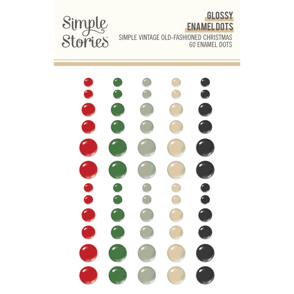 Simple Stories Simple Vintage Old Fashioned Christmas - Glossy Enamel Dots