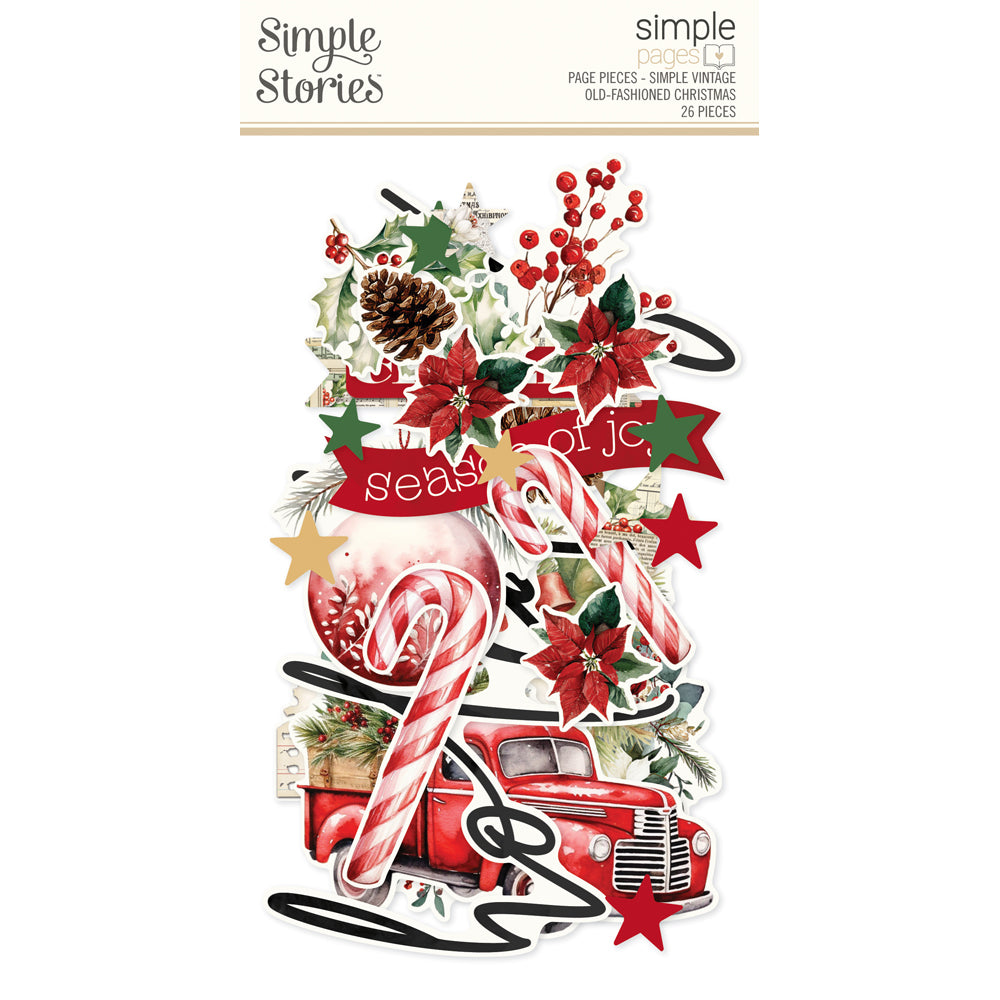 Simple Stories Simple Vintage Old Fashioned Christmas - Page Pieces