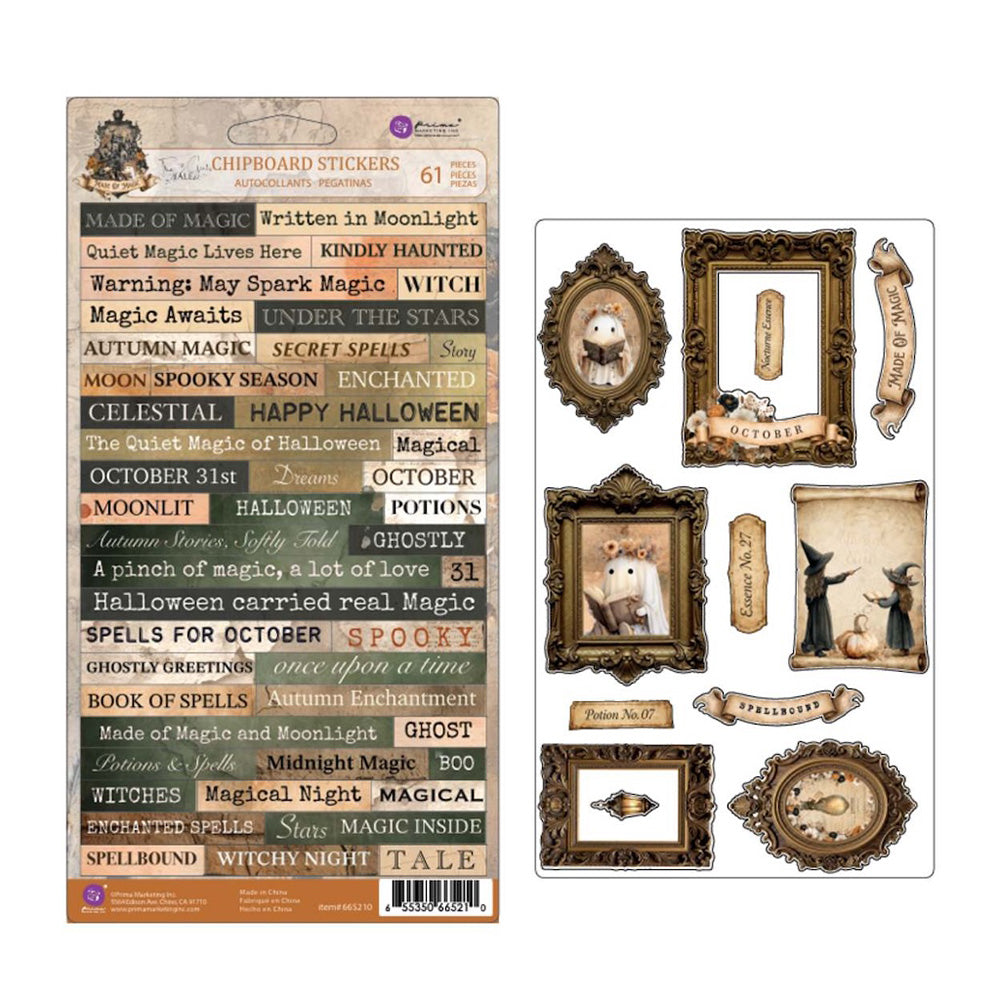 Prima Made Of Magic - Chipboard Stickers