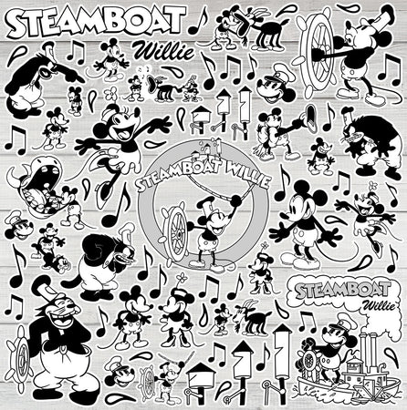 Reminisce Steamboat Willie - Cardstock Stickers