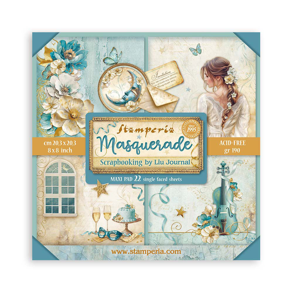 Stamperia Masquerade - 8x8 Maxi Paper Pack