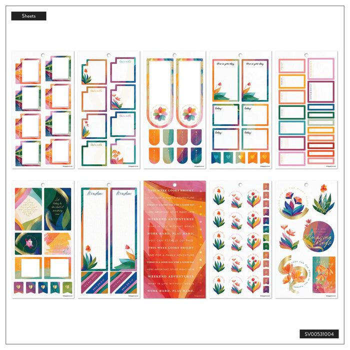 Me & My Big Ideas Happy Planner - Floral Energy Sticker Value Pack