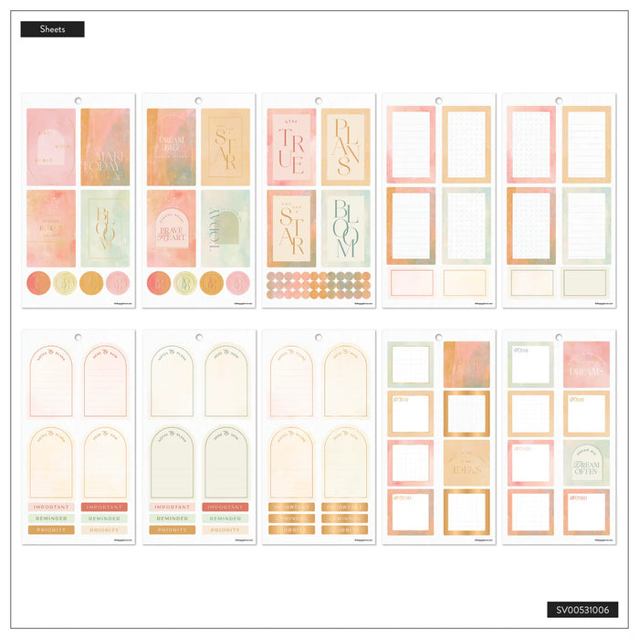 Me & My Big Ideas Happy Planner - Textured Canvas Sticker Value Pack