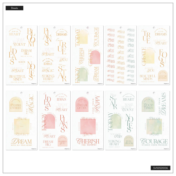 Me & My Big Ideas Happy Planner - Textured Canvas Sticker Value Pack