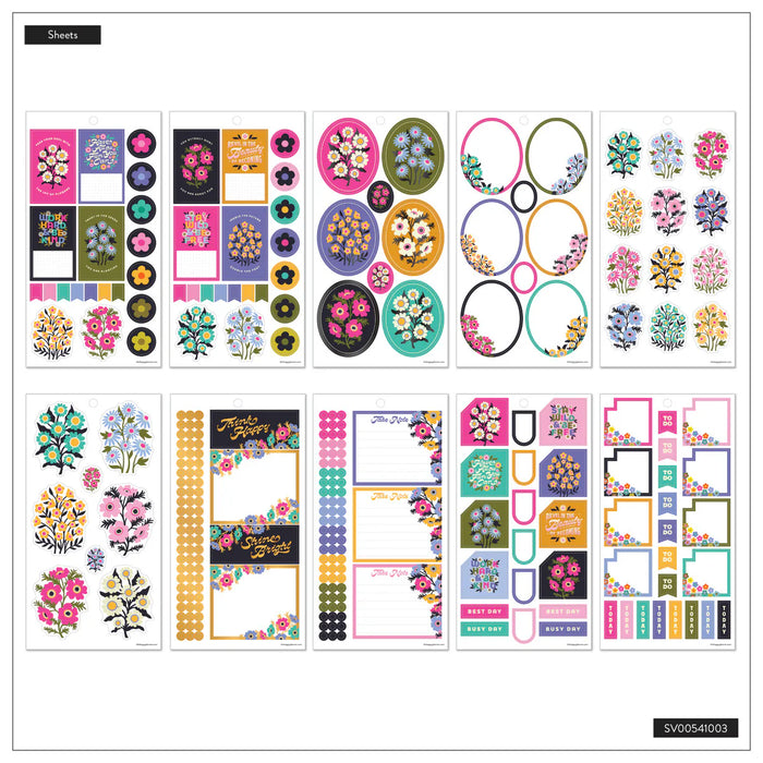 Me & My Big Ideas Happy Planner - Florescent Florals Sticker Value Pack