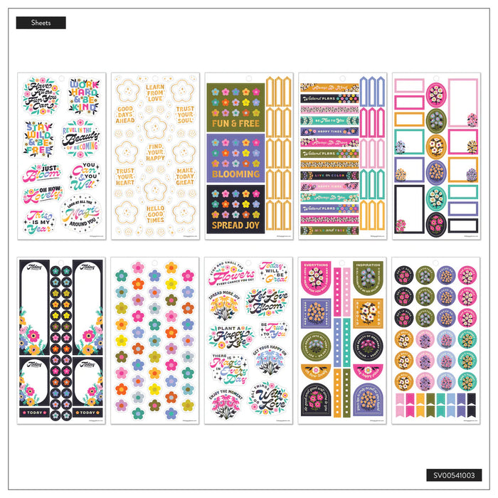 Me & My Big Ideas Happy Planner - Florescent Florals Sticker Value Pack