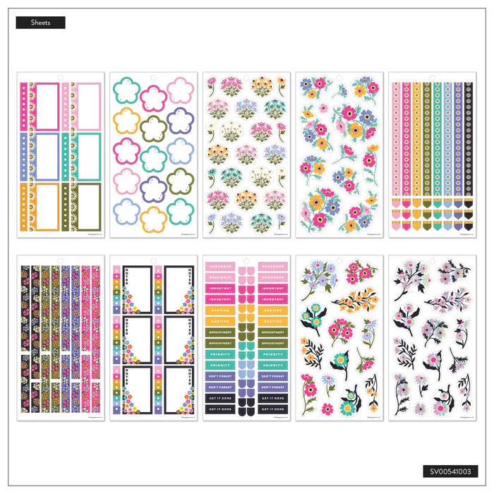 Me & My Big Ideas Happy Planner - Florescent Florals Sticker Value Pack