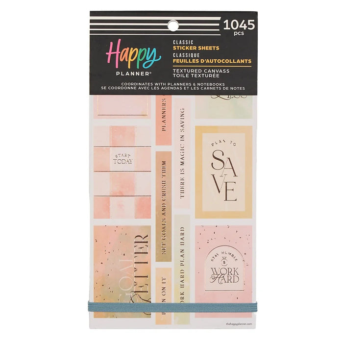 Me & My Big Ideas Happy Planner - Textured Canvas Budget Sticker Value Pack