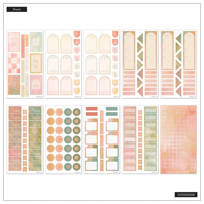 Me & My Big Ideas Happy Planner - Textured Canvas Budget Sticker Value Pack