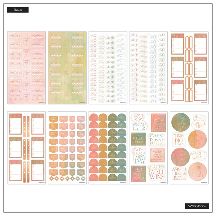 Me & My Big Ideas Happy Planner - Textured Canvas Budget Sticker Value Pack