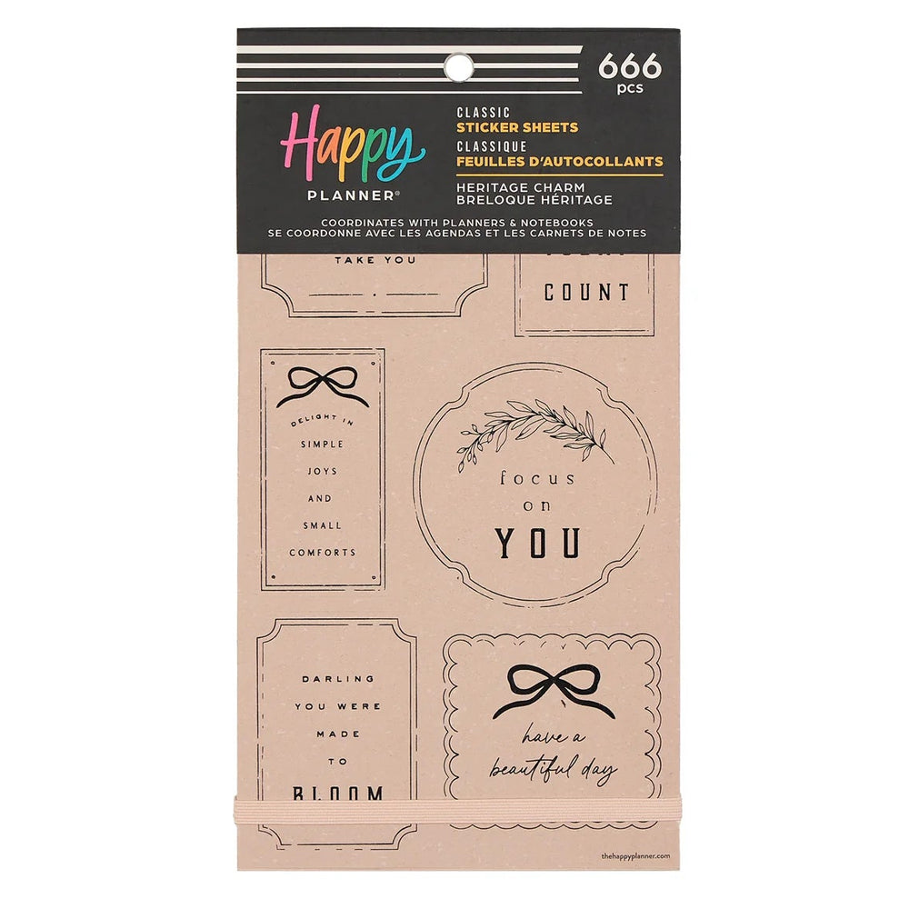 Me & My Big Ideas Happy Planner - Heritage Charm Classic Sticker Value Pack
