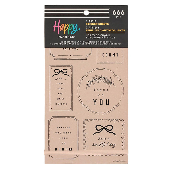 Me & My Big Ideas Happy Planner - Heritage Charm Classic Sticker Value Pack